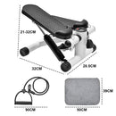 Mini Stepper Home Office Stair Stepper Machine with Resistance Bands and LCD Monitor for Full Body Workout Cardio Exercises Calves Trainer Calf Stretch