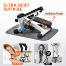 Mini Stepper Home Office Stair Stepper Machine with Resistance Bands and LCD Monitor for Full Body Workout Cardio Exercises Calves Trainer Calf Stretch