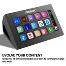 Studio Controller Keyboard Stream Controller Customizable Deck with 15 Shortcut Keys for Multi Applications Triggered in PC for Streaming Studio Work Game