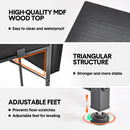 80cm Study Desk Home Office Computer Desk with 2 Fabric Drawers Side Pocket and Hook Modern Small Writing Table for Bedroom Dorm Small Spaces Black