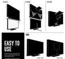 Dust-proof Outdoor TV Cover 50-52 Inch Flat Television Waterproof UV Resistant Protector, Built In Remote Controller Storage Pocket-L