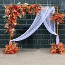 Golden Square Wedding Arch Adjustable 1M-2M Flower Rack Backdrop Stand Balloon Arch Stand for Wedding Birthday Party Garden Ceremony Decoration