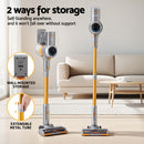 Devanti 300W Stick Vacuum Cleaner Cordless Self-Standing Golden