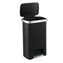 Artiss Rubbish Bin 51L Kitchen Pedal Soft Close Lid Liner Pocket Black