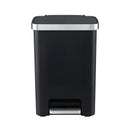 Artiss Rubbish Bin 51L Kitchen Pedal Soft Close Lid Liner Pocket Black