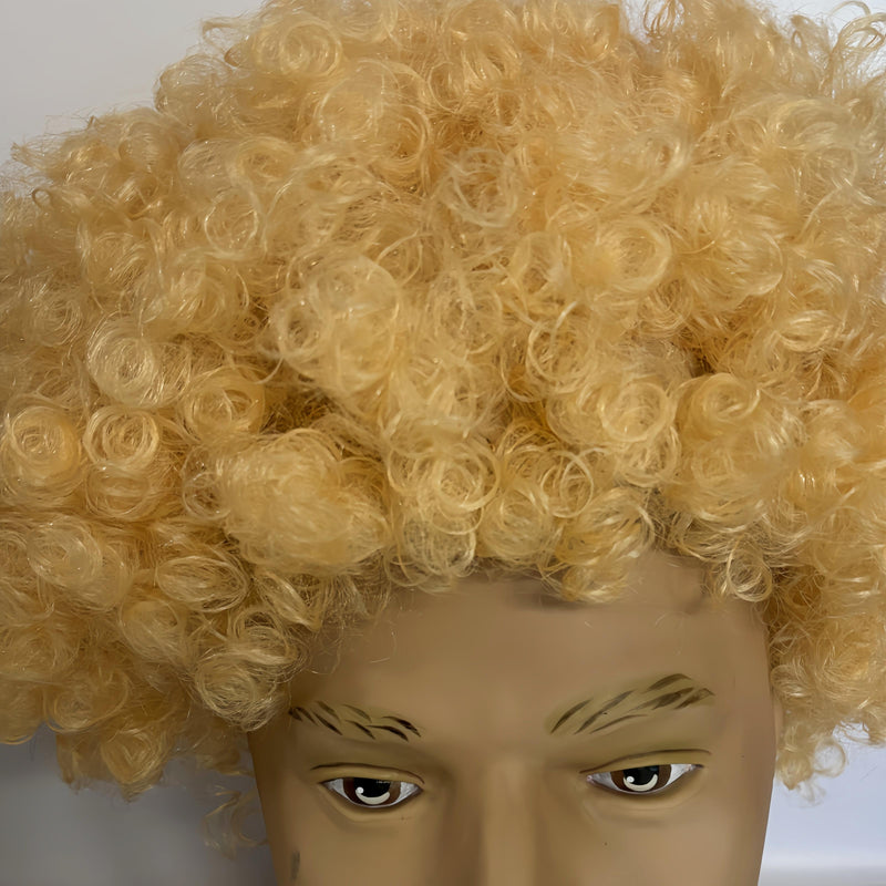 Large gold Afro wig