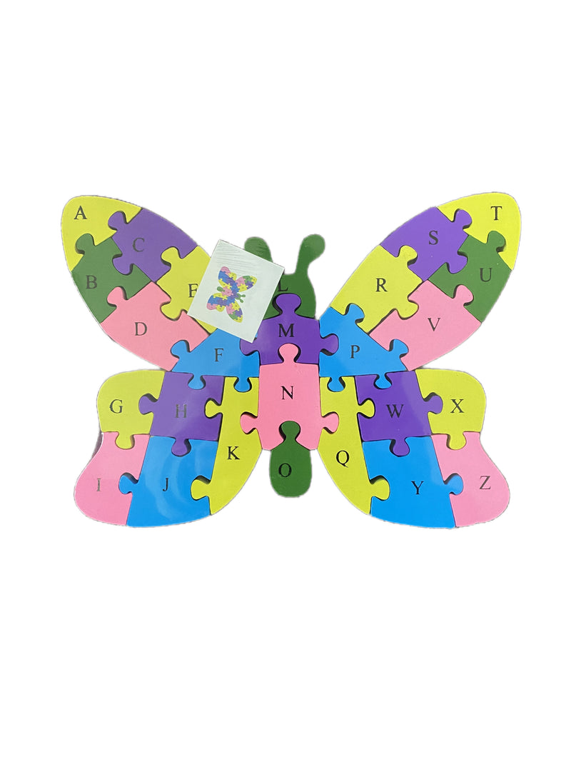 WOODEN ANIMAL PUZZLES ALPHABET AND NUMBER ASSORTED