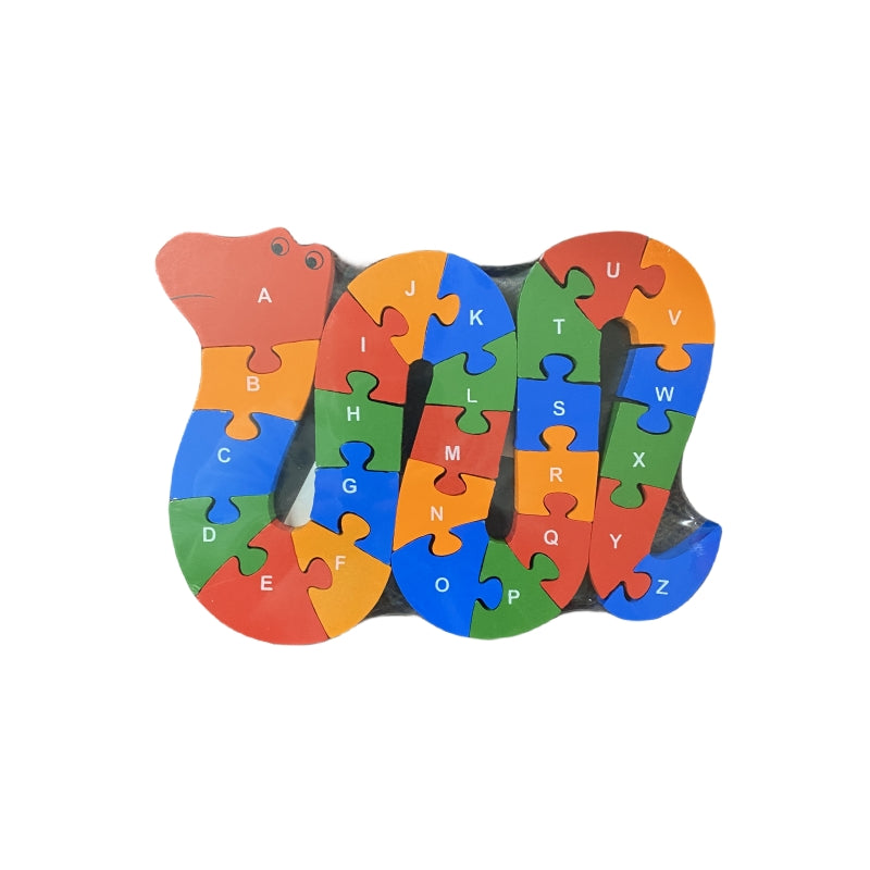 WOODEN ANIMAL PUZZLES ALPHABET AND NUMBER ASSORTED