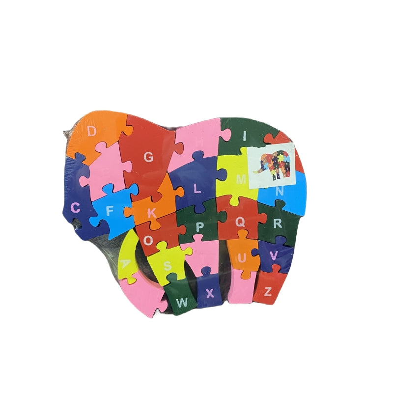 WOODEN ANIMAL PUZZLES ALPHABET AND NUMBER ASSORTED