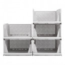 Artiss 5 Pack Stackable Plastic Storage Foldable Closet Organizers