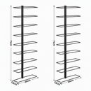 Artiss Wall Mounted Wine Rack Holder Black Metal - Set of 2 (18-Bottle Capacity)