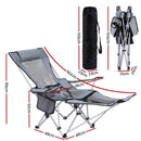 Weisshorn Camping Chair Adjustable Reclining Portable Outdoor Folding Chair Grey