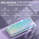 SOLAKAKA A75 75% Gasket Mechanical Keyboard Tri-Mode Hot-Swap Knob