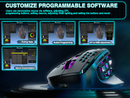 SOLAKAKA Wireless MMO Gaming Mouse 16 Buttons Bluetooth 24000 DPI RGB