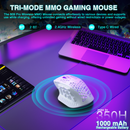 SOLAKAKA Wireless MMO Gaming Mouse 16 Buttons Bluetooth 24000 DPI RGB