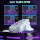 SOLAKAKA Wireless MMO Gaming Mouse 16 Buttons Bluetooth 24000 DPI RGB