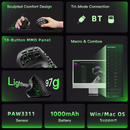 SOLAKAKA E9 Vertical MMO Gaming Mouse Tri-Mode 36000 DPI Ergonomic