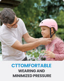 OutdoorMaster Youth & Kids Bike Helmet - Adjustable Multi-Sports Skateboard Helmet with Removable Liners for Balance Bike, Toddler Scooter, One Wheel Hoverboard-Light Pink-Large