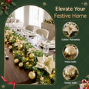 Jingle Jollys 2.7M Christmas Garland 8 Mode LEDs Timing 200 Tips Flowers Balls