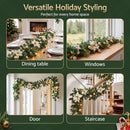 Jingle Jollys 2.7M Christmas Garland 8 Mode LEDs Timing 200 Tips Flowers Balls