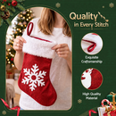 Jingle Jollys Christmas Stocking Set 4 Velvet Stockings 46.5cm & 4 No-Drill Holders