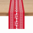 Jingle Jollys Christmas Table Runner Reindeers 270x28CM Dining Party Decor Red