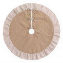 Jingle Jollys 120cm Christmas Tree Skirt Linen Christmas Tree Mat Decor