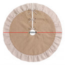 Jingle Jollys 120cm Christmas Tree Skirt Linen Christmas Tree Mat Decor