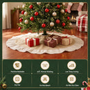 Jingle Jollys 120cm Christmas Tree Skirt Linen Christmas Tree Mat Decor