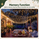 Jingle Jollys 32M Christmas Lights Icicle String Light 960 LED Decor Warm White