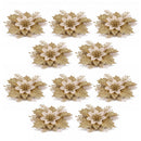 Jingle Jollys 10Pcs Christmas Tree Flower Set Garland Wreath Poinsettia Decorations