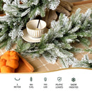 Jingle Jollys 3M Christmas Garland Pre-lit LED Lights Snow Frosted Tips Decor