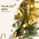 Jingle Jollys 3M Christmas Garland Pre-lit LED Lights Snow Frosted Tips Decor