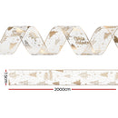 Jingle Jollys 20M Christmas Ribbon Roll Bow Printed Xmas Tree Decor Gift Gold