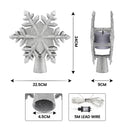 Jingle Jollys Christmas Tree Topper Lighted 360° Rotating Snowflake Projector Silver Glitter