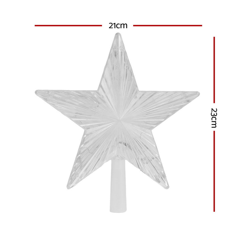 Jingle Jollys Christmas Tree Topper Star RGB LED Xmas Decor 80 Modes APP Control