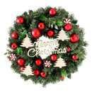 Jingle Jollys Christmas Wreath 40CM Xmas Garland Baubles Ornaments Party Decor
