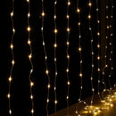 Jingle Jollys 3X3M Christmas Lights Curtain String Light 300 LED Warm White