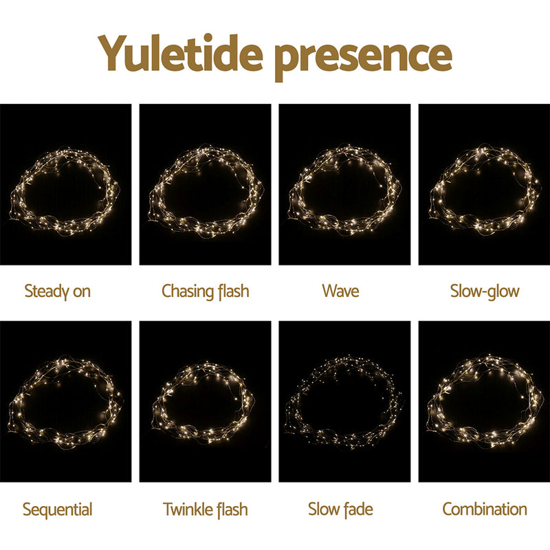 Jingle Jollys 3X3M Christmas Lights Curtain String Light 300 LED Warm White