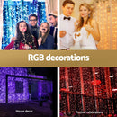 Jingle Jollys 6x3m Christmas Curtain Lights 960 LED RGB Remote Hanging Fairy Backdrop