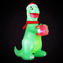 Jingle Jollys Christmas Inflatable Dinosaur 1.8M Height LED Decorations Illuminated
