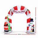 Jingle Jollys Christmas Inflatable Archwary Santa 3M Illuminated Decorations