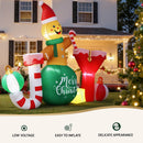 Jingle Jollys Christmas Inflatable Gingerman Joy 3M Long Outdoor Decorations Illuminated