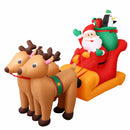 Jingle Jollys Christmas Inflatable Santa Sleigh 2.2M Illuminated Decorations