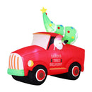 Jingle Jollys Christmas Inflatable Santa Truck 1.6M Height LED Decorations Illuminated