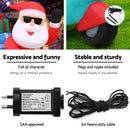 Jingle Jollys Christmas Inflatable Santa Motorbike LED Illuminated Decorations