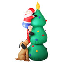 Jingle Jollys Christmas Inflatable Santa Tree 1.8M Illuminated Decorations