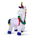 Jingle Jollys Christmas Inflatable Unicorn 1.8M Tall Outdoor Decorations Illuminated