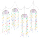 Jingle Jollys Christmas Lights Solar Jellyfish 4Pcs Garden Decorative Multi-Color