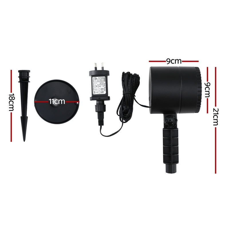 Jingle Jollys Christmas Lights Laser Light Snowflake Projector Indoor Outdoor